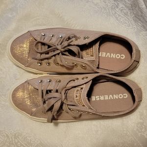 Metallic shiny rose gold Converse Allstars